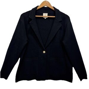 Sioni Black  Collar Blazer Cardigan Women's Size‎ Large